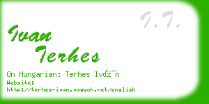 ivan terhes business card